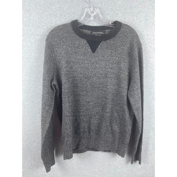 Banana Republic Sweater Mens S Gray Crew Neck Long Sleeve Pullover Filpucci Yarn - Picture 1 of 8